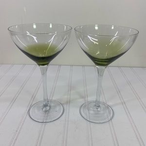 Pier 1 Green Martini cocktail glasses